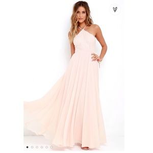 Lulus Everlasting Enchantment Light Peach Maxi Dress Size XL